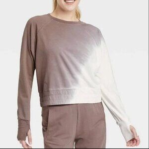 NWOT Joy Lab Women's Tie Dye French Terry Cropped Fit Sweatshirt Size XL